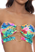 Luli Fama Wild Blooms Double Loop Bandeau Crop Top